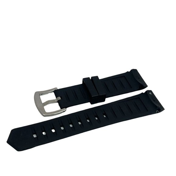 Men's Watch Aftermmarket Band Replacement For Tag Heuer Black Rubber Strap 22mm - Picture 5 of 7